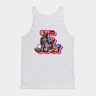 3D 4th Of July Big Letter Tank Top